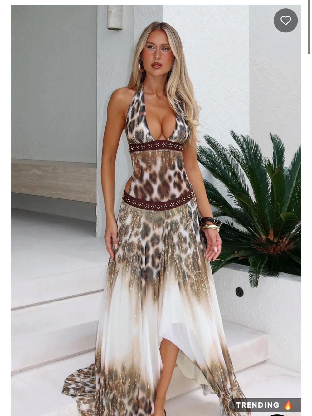 White Fox Leopard Dress